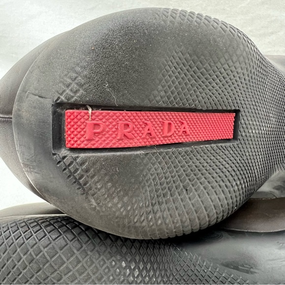 Authentic PRADA Driving Penny Loafers US Size 11 Brown Leather Rubber Soles - Picture 11 of 14